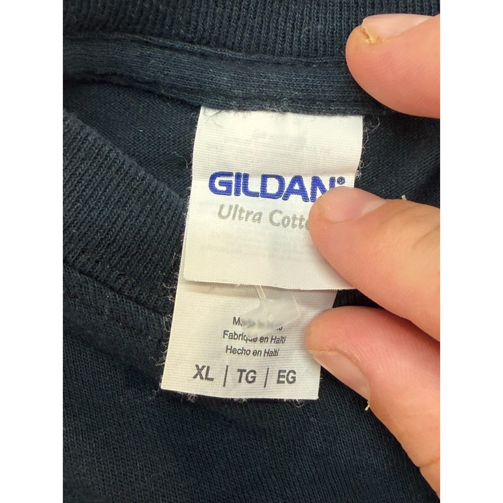 Gildan Men's United States Flag Shirt Black Size XL - Picture 7 of 9